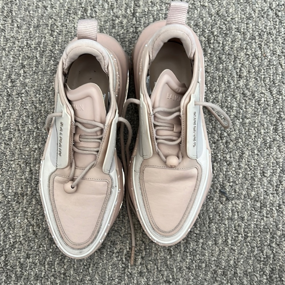 Balmain sneakers with rose gold details